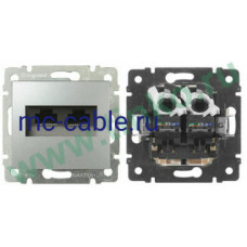 Розетка Розетка Valena 2xRJ45 Cat.5, алюминий (770231)