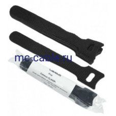 Хомут для кабеля, липучка с мягкой застежкой CLAMP-210-BK (9361c) (10 шт)