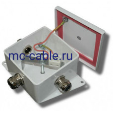Коробка монтажная огнестойкая КМ-О (2к*6,0)-IP66-120х120, три ввода