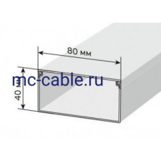 Кабель-канал с двойным замком Короб 80х40 ЭЛЕКОР (CKK10-080-040-1-K01-010)
