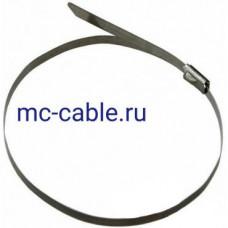 Хомут из нержавеющей стали Хомут-стяжка стальная REXANT 152x4,6 мм, 10 шт (07-0158-10)