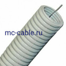 Труба гофрированная, с зондом Труба ПВХ легкая D20, серая (10120-100)