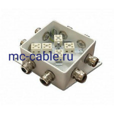 Коробка монтажная огнестойкая КМ-О (10к*10,0)-IP66-120х120, шесть вводов
