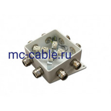 Коробка монтажная огнестойкая КМ-О (10к)-IP66-120х120, семь вводов