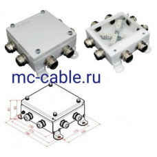 Коробка монтажная огнестойкая КМ-О (16к)-IP66-1515, 8 вводов