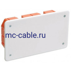 Коробка распаячная для твердых стен (с саморезами, с крышкой) КМ41006 172х96х45 (UKT11-172-096-045)