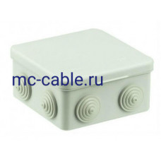 Распаячная коробка Коробка ОП 80х80х50мм, крышка, IP54, 7вх. (SQ1401-0112)