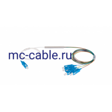 Сплиттер планарный 1x4, 9/125мкм, SC/UPC, 0.9 мм NMF-SPP1X4A1-SCU-M