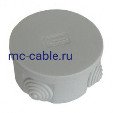 Коробка монтажная, без галогена Коробка JBR080 D=80х40, 4 вых. IP44, серая (44005HF)