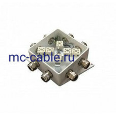 Коробка монтажная огнестойкая КМ-О (12к*10,0)-IP66-120х120, пять вводов