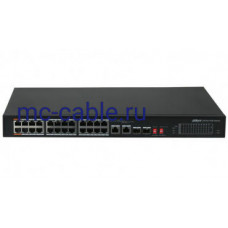 Сетевой PoE коммутатор DH-PFS3226-24ET-240